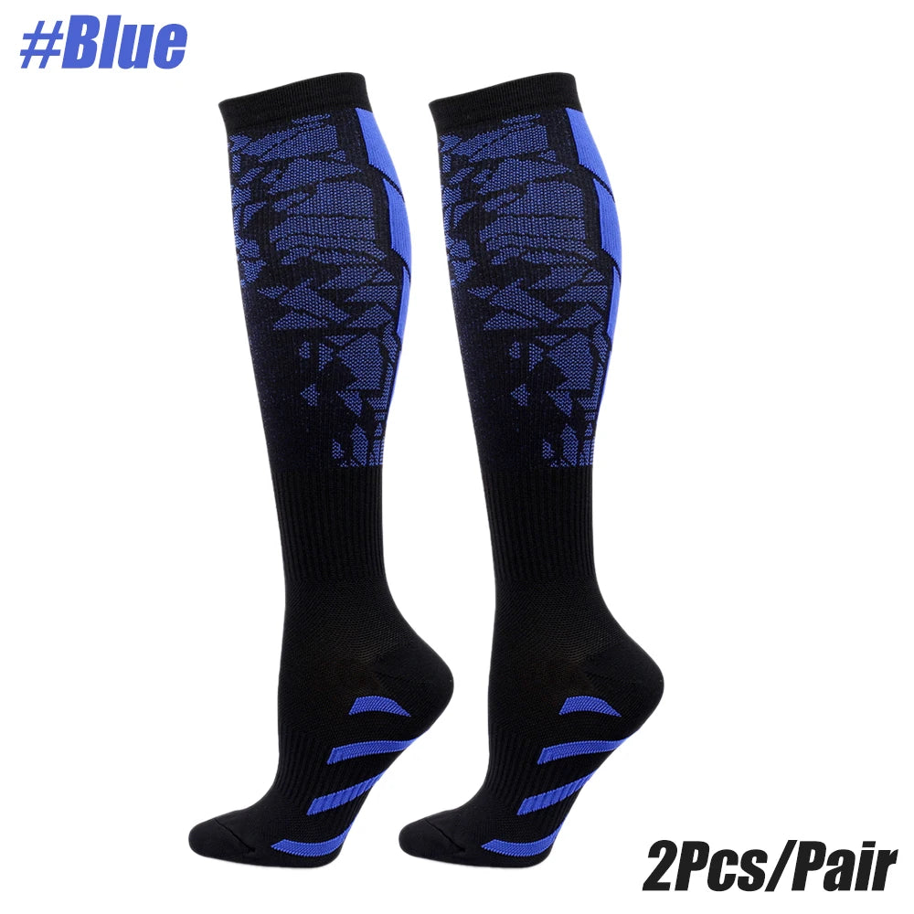 1/3/6 Pairs Sport Compression Stockings Nursing Women and Men Stockings Nursing Hiking Travel Flight Socks Running Fitness Socks