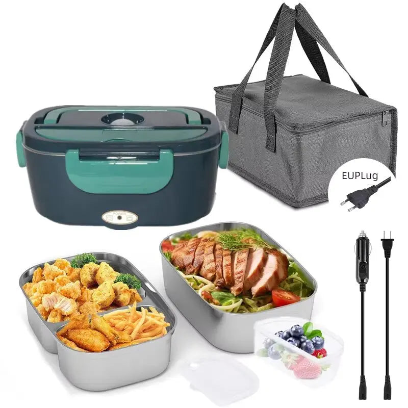 Electric Heating Lunch Box - Portable for office, Car, Home , Easy to carry anywhere you go