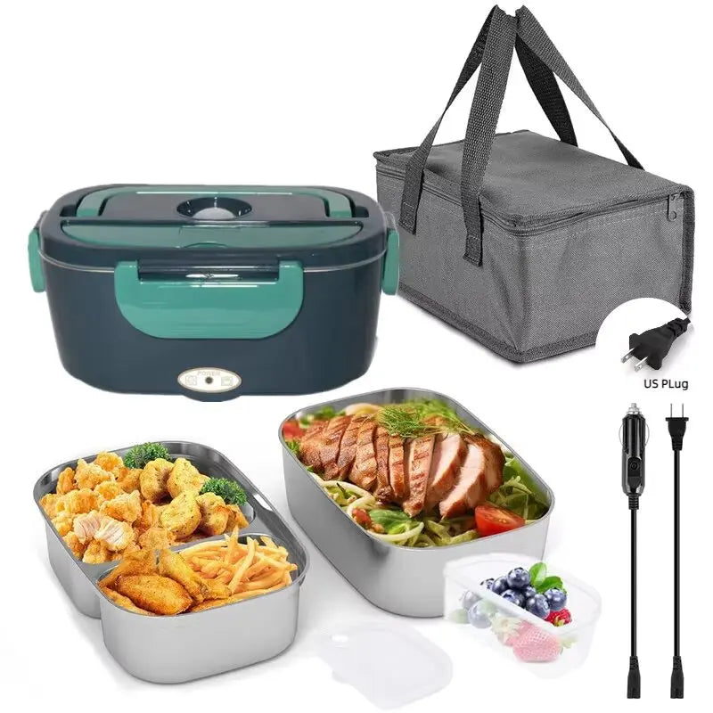 Electric Heating Lunch Box - Portable for office, Car, Home , Easy to carry anywhere you go