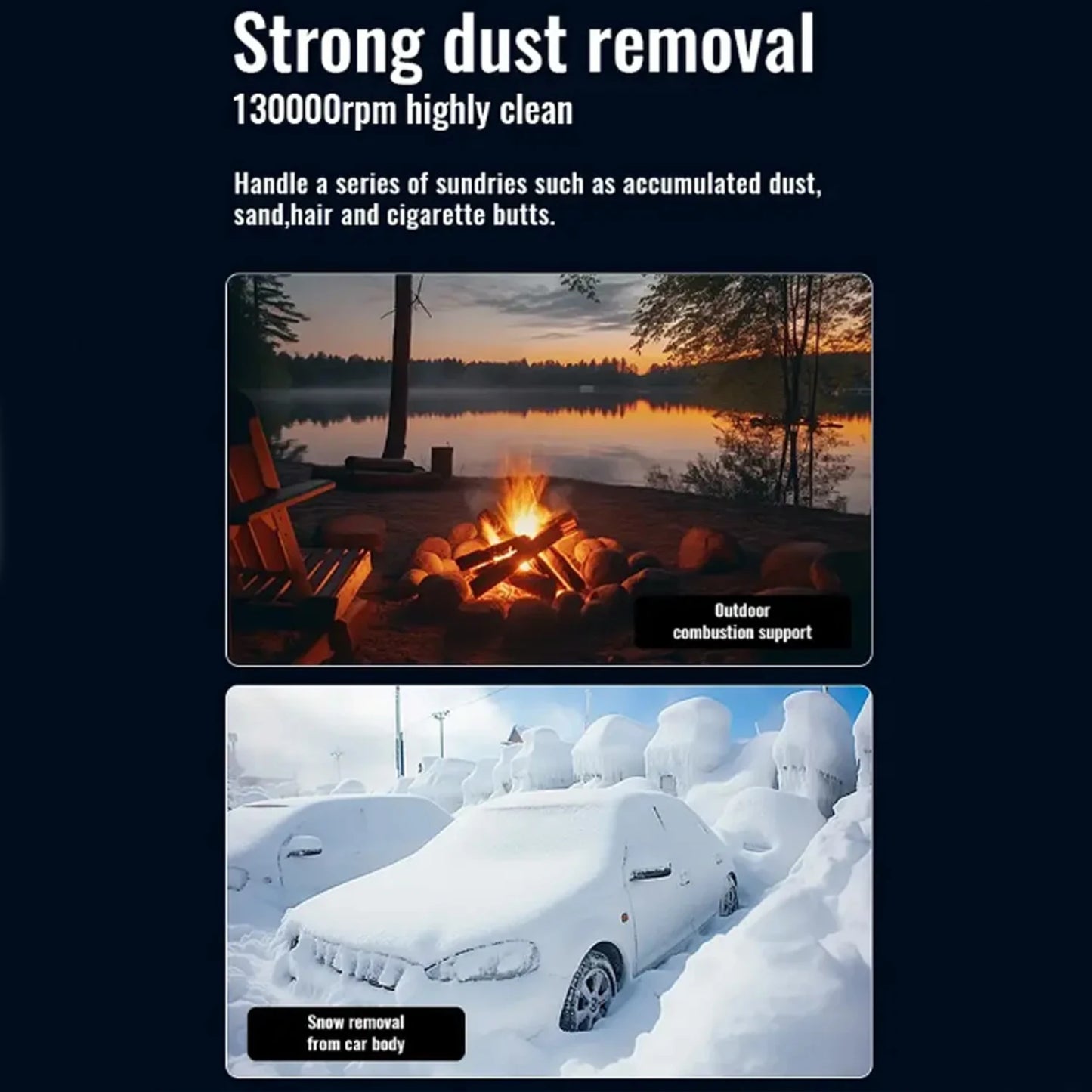 Fan, hair dryer, strong wind power, extremely powerful portable hair dryer, 130,000 RPM, rechargeable battery