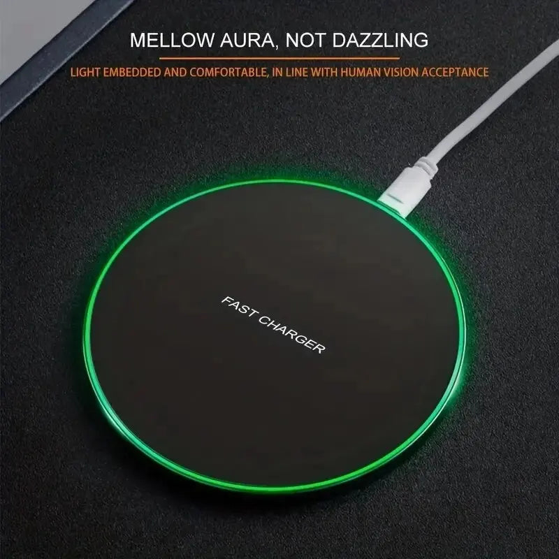 30W Wireless Fast Charger - Compatibles  with iphone , Samsung & More, with LED Indication