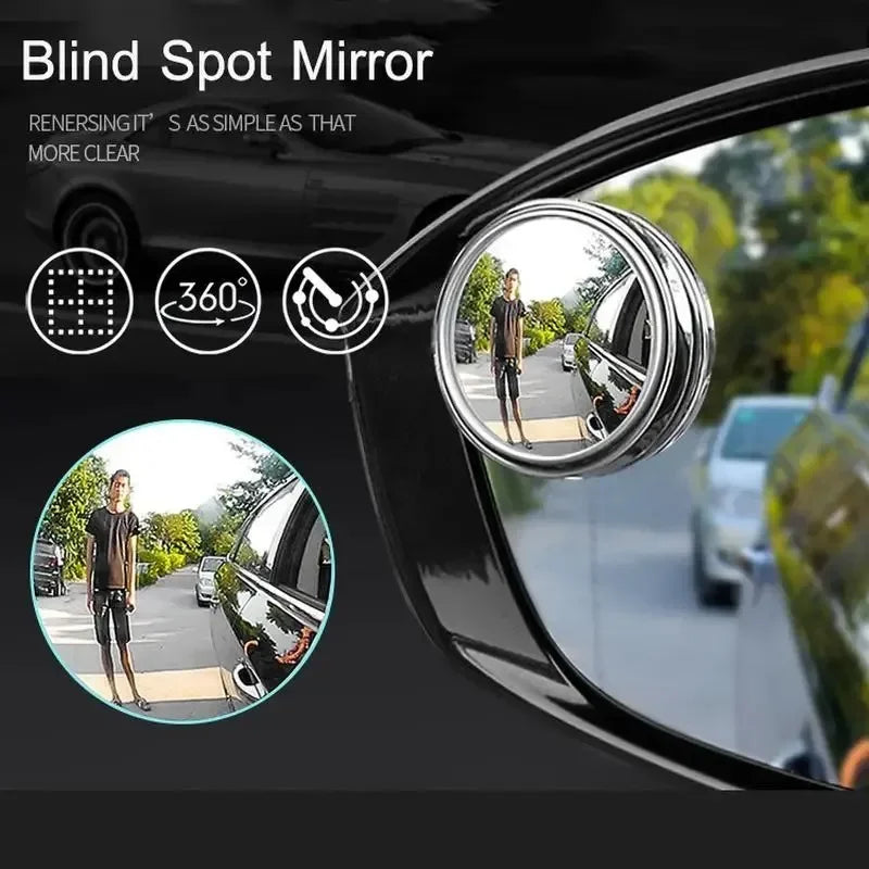 2 pcs Blind Spot Mirror 360°Wide Angle Convex Rear Side View Car Auto Universal