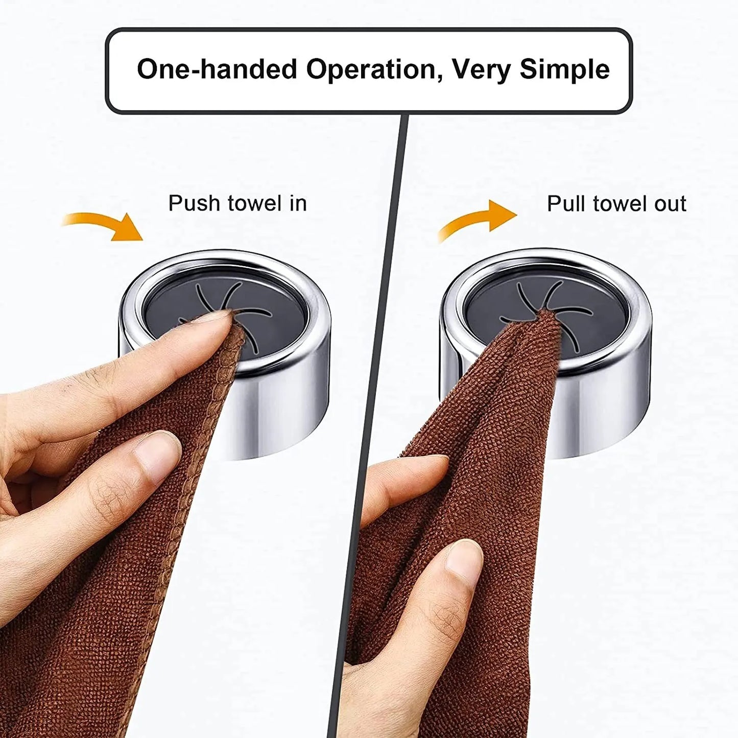 3PCS Wall-Mounted Towel & Cloth Holder-No Drilling, strong Adhesive, Kitchen & Bathroom Organizer