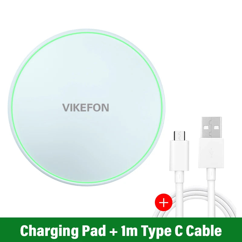 30W Wireless Fast Charger - Compatibles  with iphone , Samsung & More, with LED Indication