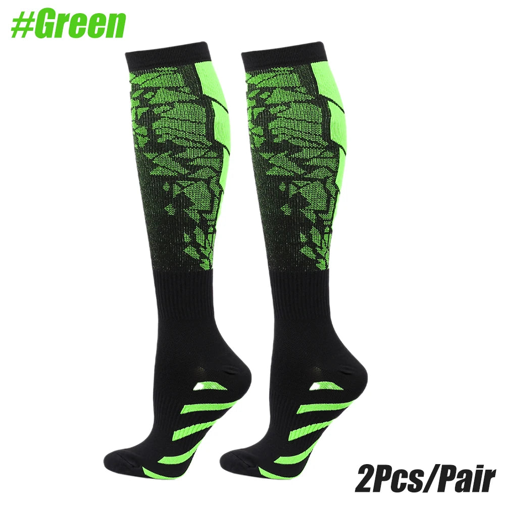 1/3/6 Pairs Sport Compression Stockings Nursing Women and Men Stockings Nursing Hiking Travel Flight Socks Running Fitness Socks