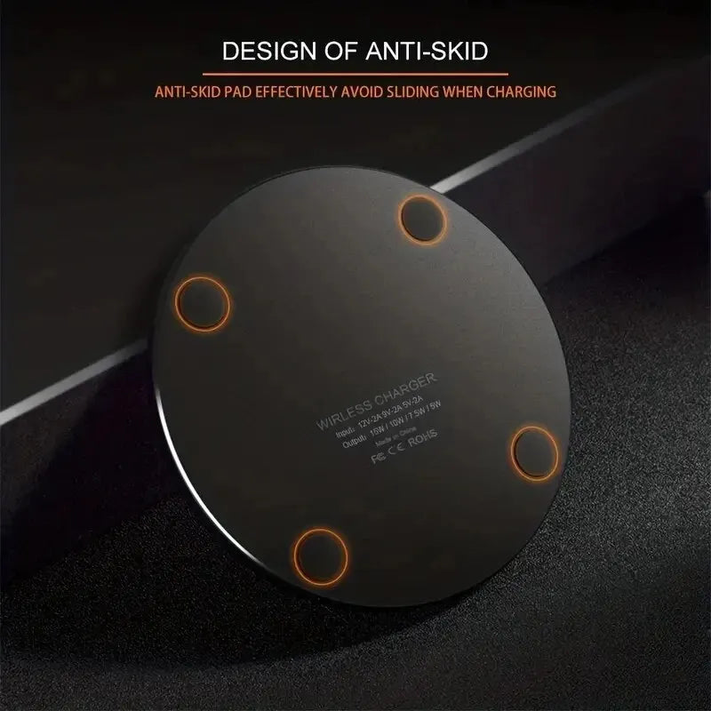 30W Wireless Fast Charger - Compatibles  with iphone , Samsung & More, with LED Indication