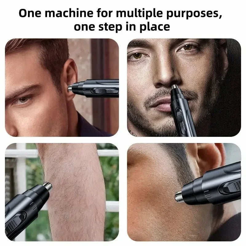 Black Electric Nose Hair Trimmer Ear and Nose Hair Trimmer Professional Painless Nose Hair Trimmer for Men And Women