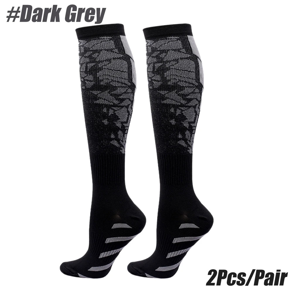 1/3/6 Pairs Sport Compression Stockings Nursing Women and Men Stockings Nursing Hiking Travel Flight Socks Running Fitness Socks