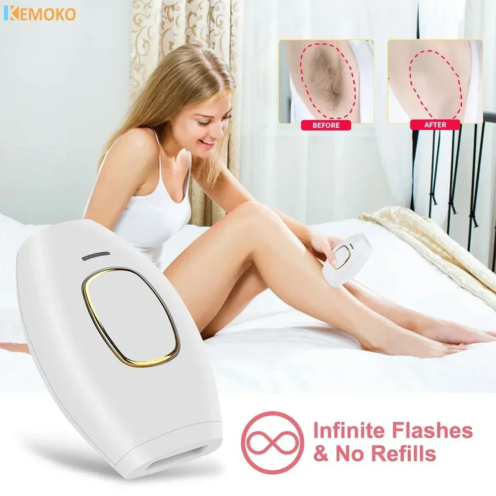 New Electric Painless Women Hair Removal IPL 500000 Pulsed Laser Hair Removal Body Bikini Underarm Flash Epilator Home Equipment