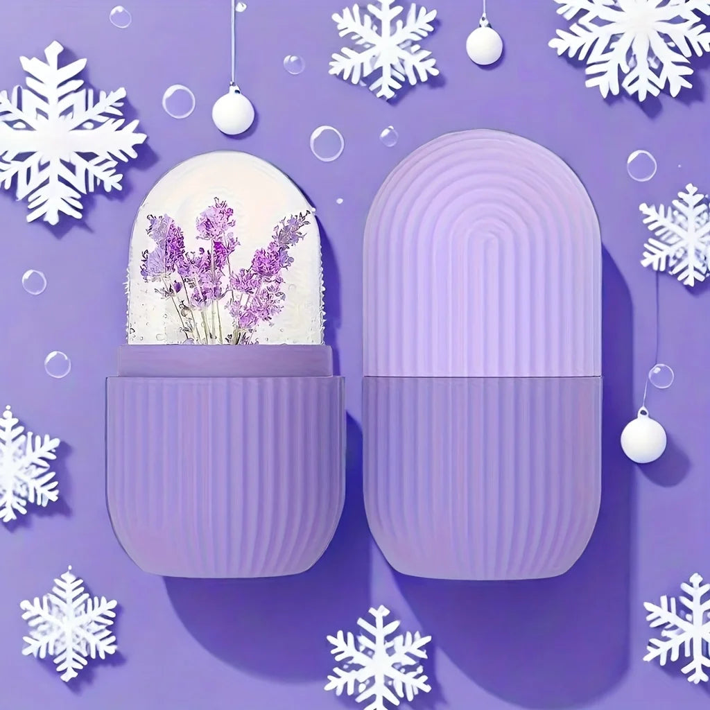 Festive Reusable Silicone Ice Roller Massager - Perfect Christmas, Thanksgiving, And New Year Gifts for Female Friends