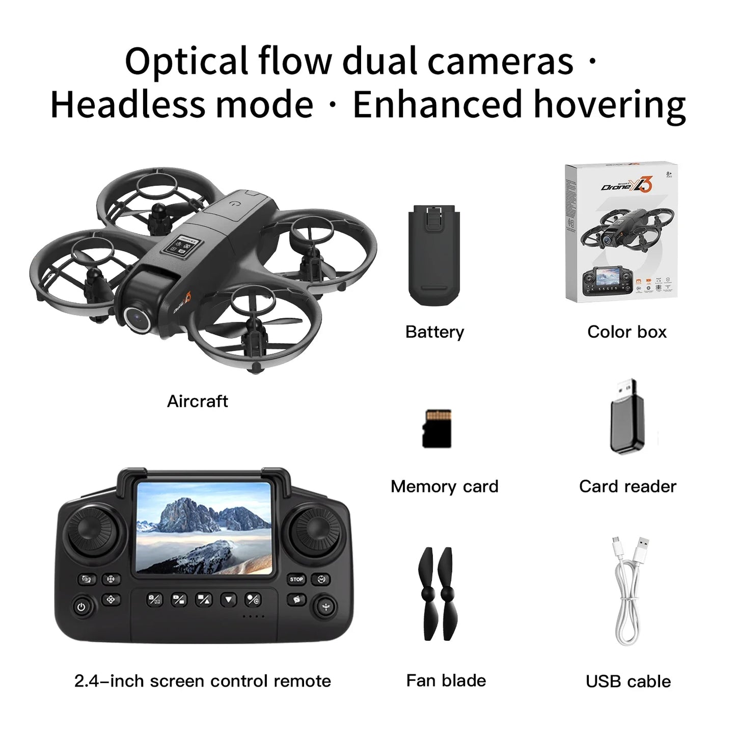 YL3 Drone Professional 8K Dual Camera Long Battery Life GPS WIFI Brushless Motors Obstacle Avoidance Foldable Quadcopter