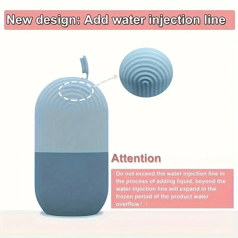 Festive Reusable Silicone Ice Roller Massager - Perfect Christmas, Thanksgiving, And New Year Gifts for Female Friends