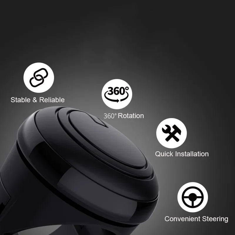 Car Turning Steering Wheel Booster Spinner Knob 360 Degree Rotation Metal Bearing Power Handle Ball Shaped Helper Hand Control