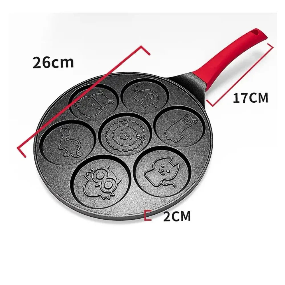 Poêle pancake 7trous - Antiadhesive,Rapide & Multifonction