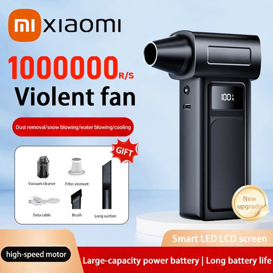 Xiaomi 1000000RPM Turbo Jet Blower Electric Powerful Air Blower Portable Dust Cleaner USB Charging 65m/s Brushless Jet Blower