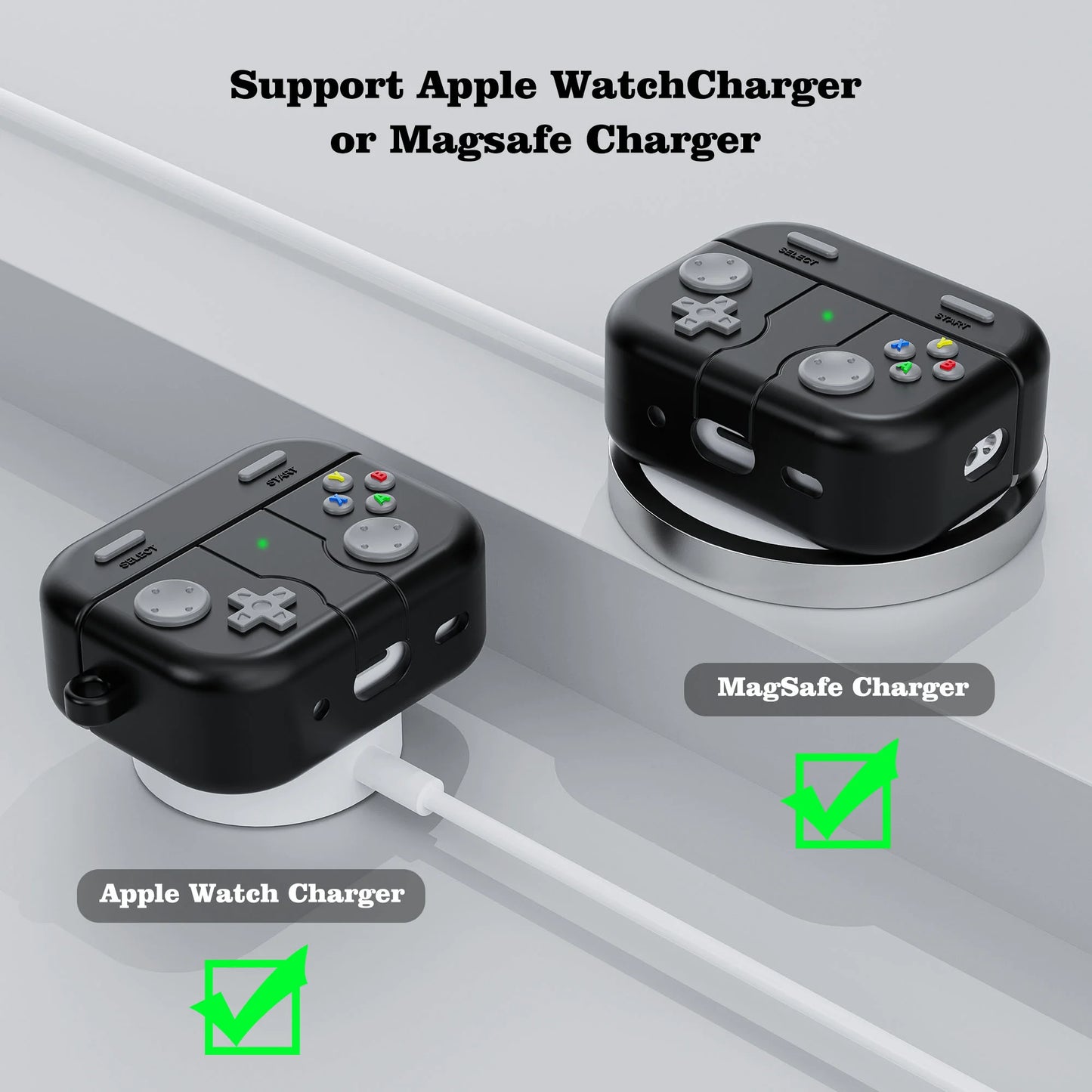 Compatible with AirPods Pro 2nd / 1st Generation Case Cover, Game Console Controller Design Case Soft Silicone Protective for Ai