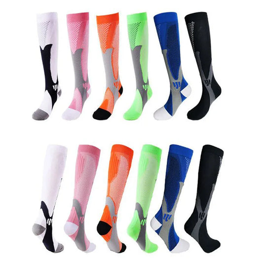 Compression Socks For Football Anti Fatigue Pain Relief 20-30 mmhg Black Compression Socks Fit For Sport Socks