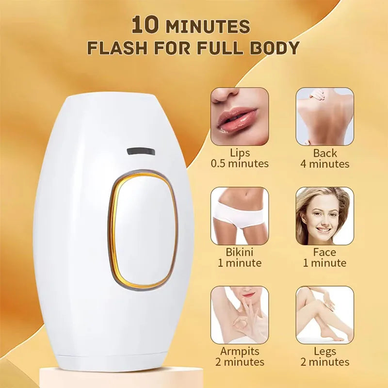 Mini Home Permanent Handheld Ice Point Flash IPL Laser Hair Removal Device for Men and Women Painless Personal Care