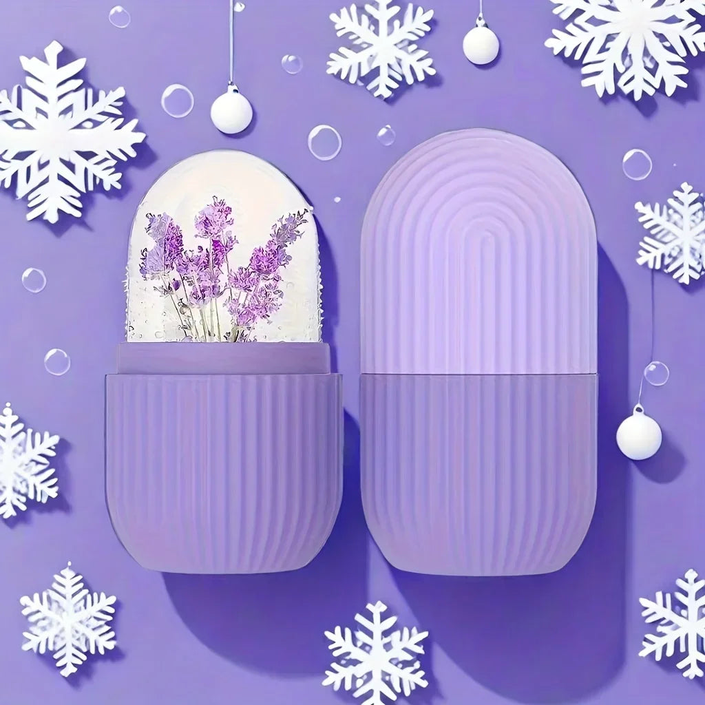 Festive Reusable Silicone Ice Roller Massager - Perfect Christmas, Thanksgiving, And New Year Gifts for Female Friends