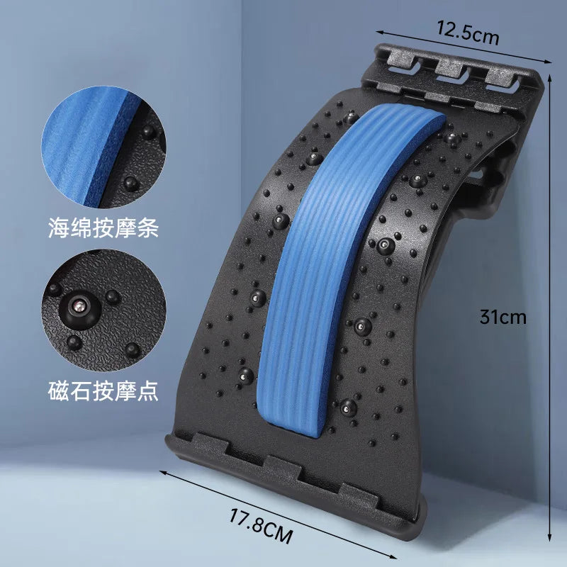 Back Cracker for Lower Back Pain Relief Lumbar Support Back Stretcher Multi-Level Adjustable Posture Corrector Sciatica YBAMQ001