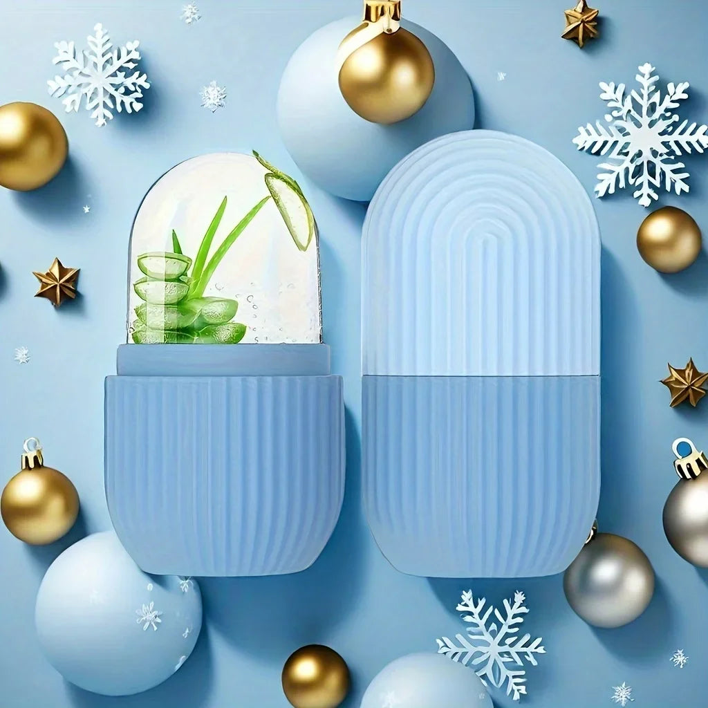 Festive Reusable Silicone Ice Roller Massager - Perfect Christmas, Thanksgiving, And New Year Gifts for Female Friends