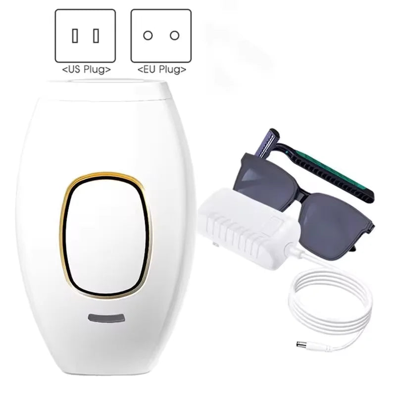 Mini Home Permanent Handheld Ice Point Flash IPL Laser Hair Removal Device for Men and Women Painless Personal Care