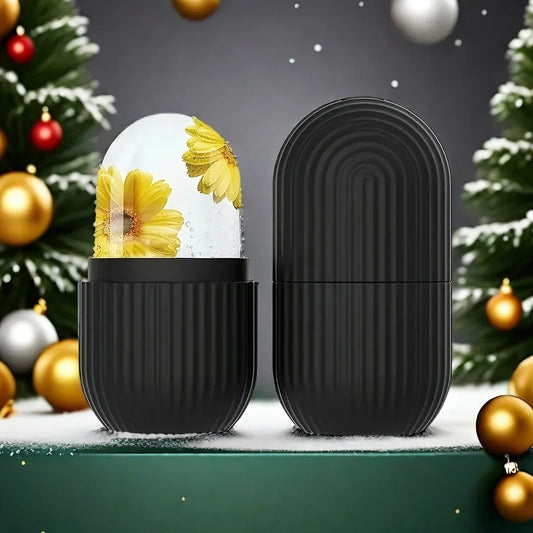 Festive Reusable Silicone Ice Roller Massager - Perfect Christmas, Thanksgiving, And New Year Gifts for Female Friends