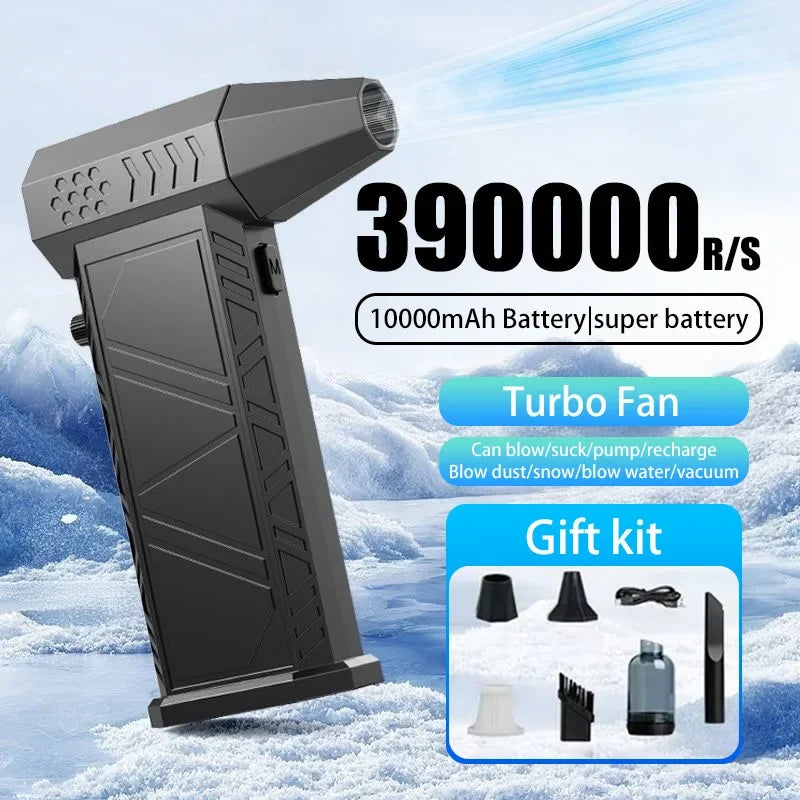 Fan, hair dryer, strong wind power, extremely powerful portable hair dryer, 130,000 RPM, rechargeable battery