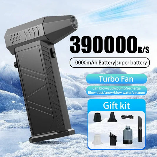 Fan, hair dryer, strong wind power, extremely powerful portable hair dryer, 130,000 RPM, rechargeable battery