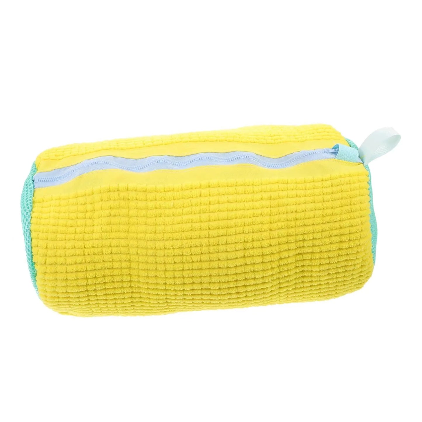 Durable Shoe Washing Machine Bag -360°Fluffy Fiber surround Cleaning, Reusable & strong for All Shoes [Yellow]